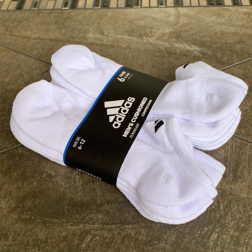 ADIDAS MEN’S CUSHIONED AERORADY COMPRESSN NO SHOW - Picture 12 of 12